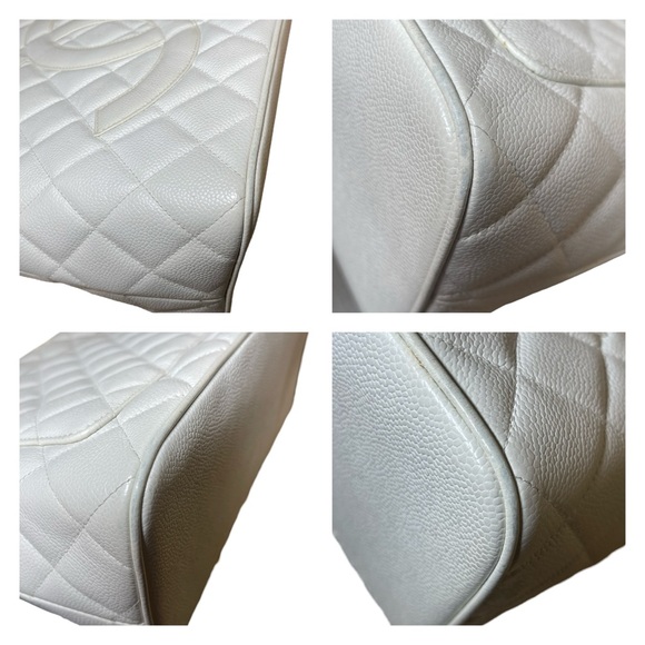CHANEL Caviar Quilted Medallion Tote White - Picture 2 of 15